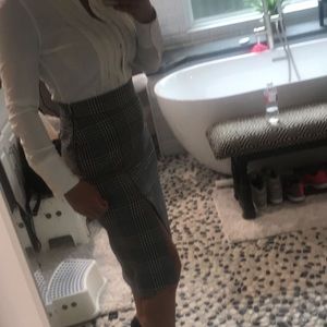 Zara Woman Plaid Pencil Skirt